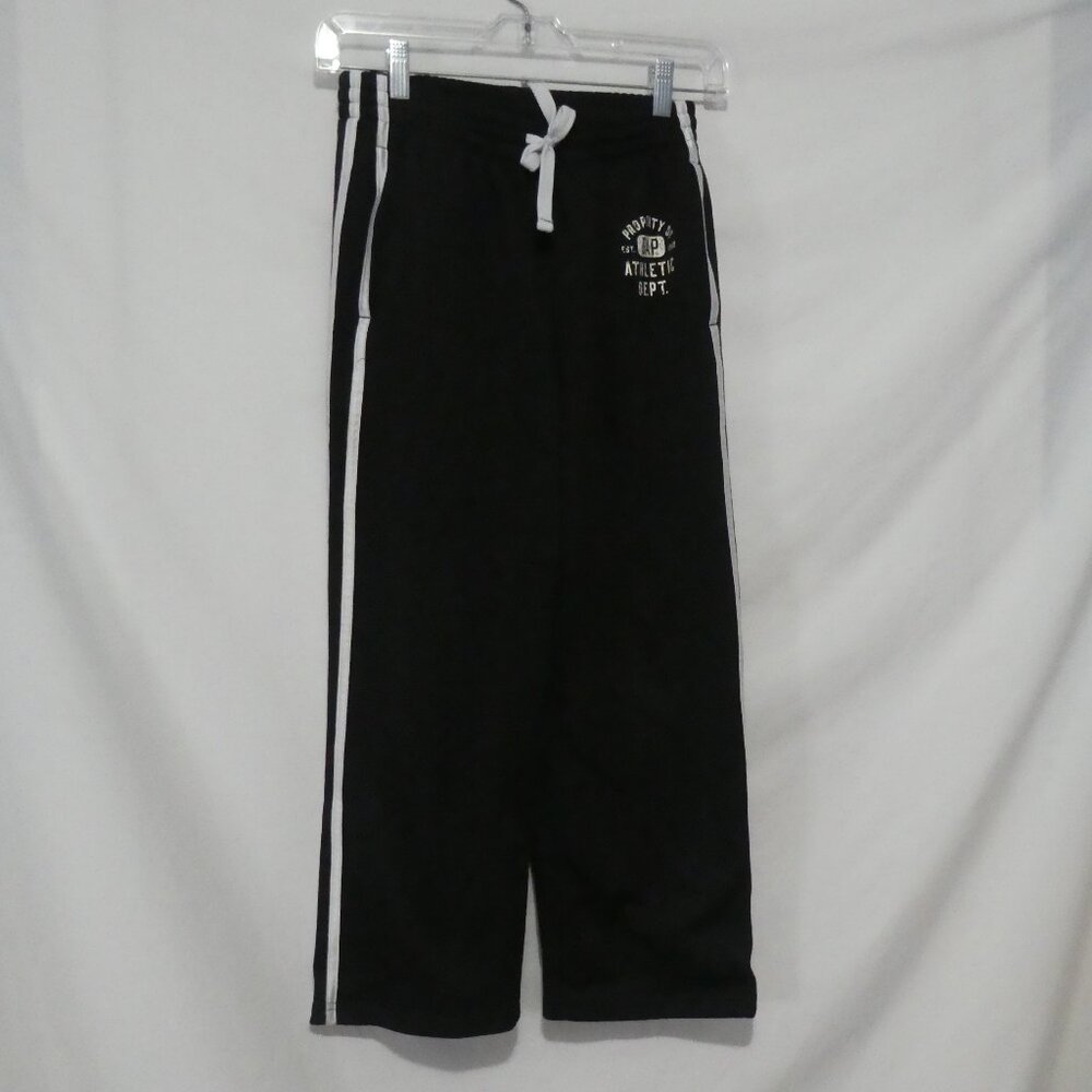 GAP KIDS | medium (8) | Black Exercise Pants | White Stripe Sides | Pockets